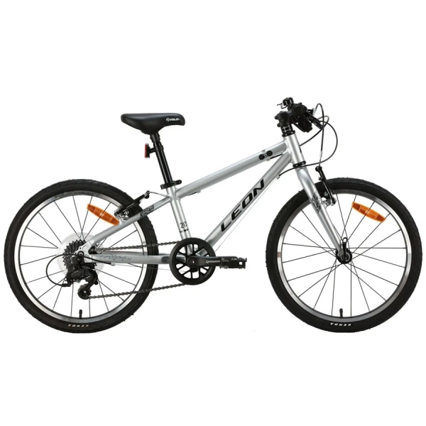 Велосипед Leon 20" GO 7 speed Vbr сірий з чорнимВелосипед Leon 20" GO 7 speed Vbr сірий з чорним