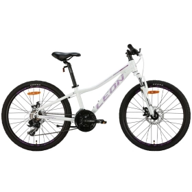 Велосипед Leon 24" JUNIOR AM DD белый с фиолетовым