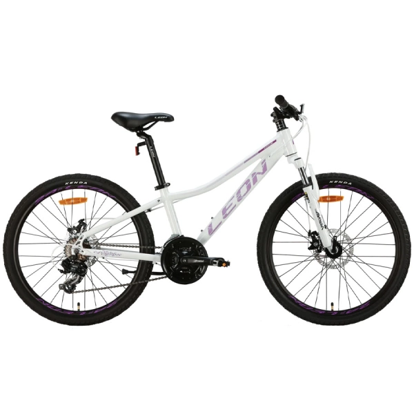 Велосипед Leon 24" JUNIOR AM DD білий з бузковим