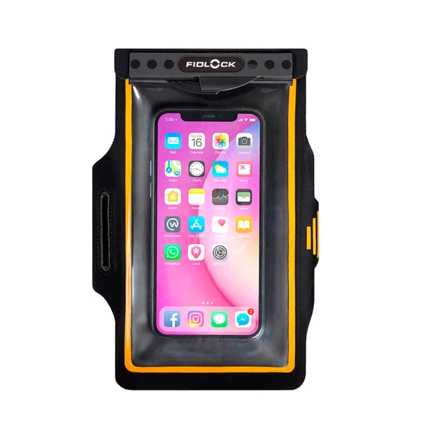 Гермосумка на руку FIDLOCK armband magnetic, прозорий/помаранчевий/чорний