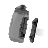 Фляга с коннектором и базой FIDLOCK TWIST bottle 450мл, Tex base, прозрачный/черный