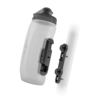 Фляга с коннектором и базой FIDLOCK TWIST bottle 590мл, прозрачный/белый