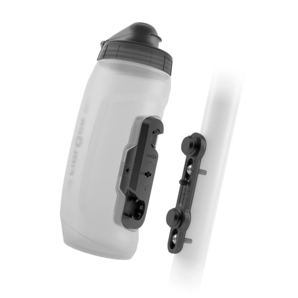 Фляга с коннектором и базой FIDLOCK TWIST bottle 590мл, прозрачный/белый