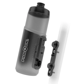 Фляга с коннектором и базой FIDLOCK TWIST bottle 600м, прозрачный/черный