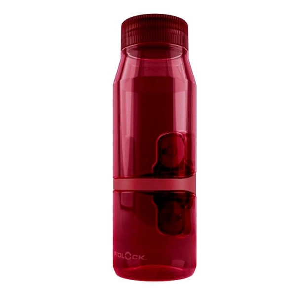 Фляга с коннектором FIDLOCK TWIST single bottle 700мл, прозрачный/красный